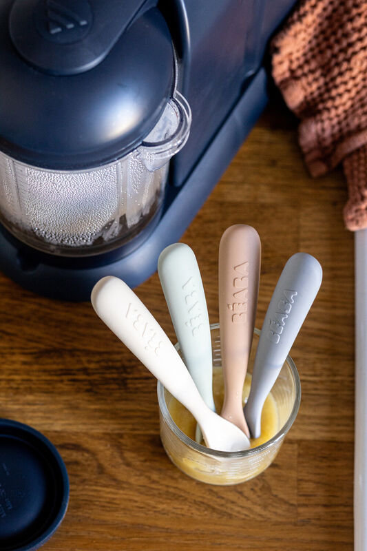 Lot de 4 cuillères 1er âge silicone - Natural Beaba lifestyle