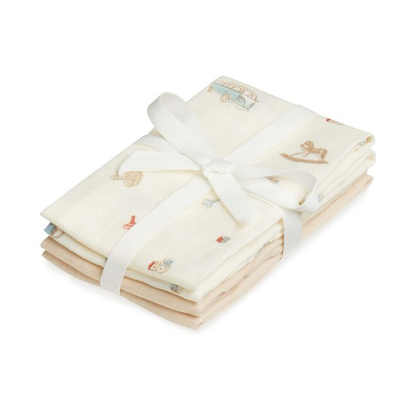 Lot de 4 langes 30 x 30 cm Vintage Toys Cam Cam Copenhagen produit