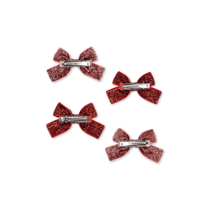 Lot de 4 pinces à cheveux Noeud Micki Paillettes Konges Slojd l'arrière