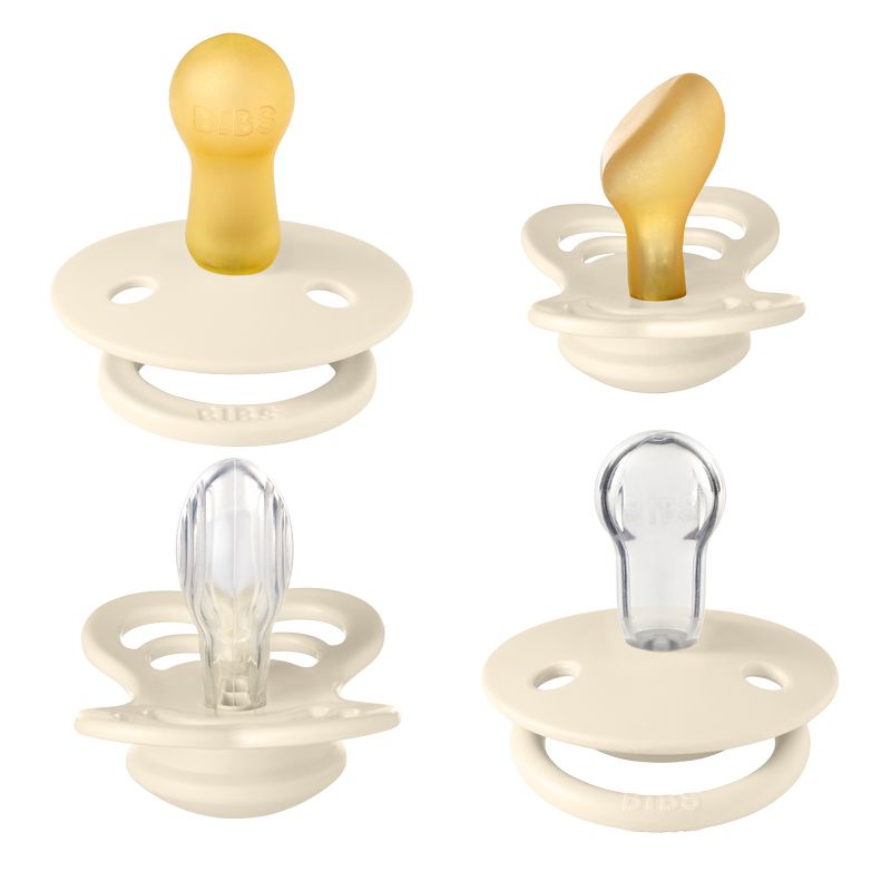 Lot de 4 sucettes Try It Collection Bibs Taille 2 Ivory Bibs produit