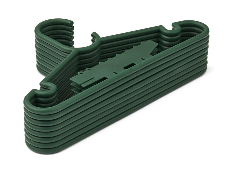 Lot de 8 Cintres Crocodile Falton Garden Green Liewood legerement sur le cote