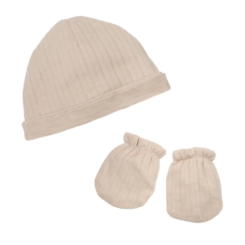 Lot Bonnet + Moufles Sable TROIS KILOS SEPT