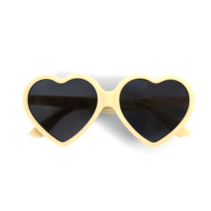Lunettes de soleil cœur enfant en plastique recyclé 1-3 ans FILIBABBA face