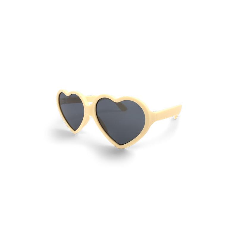Lunettes de soleil cœur enfant en plastique recyclé 1-3 ans FILIBABBA profil