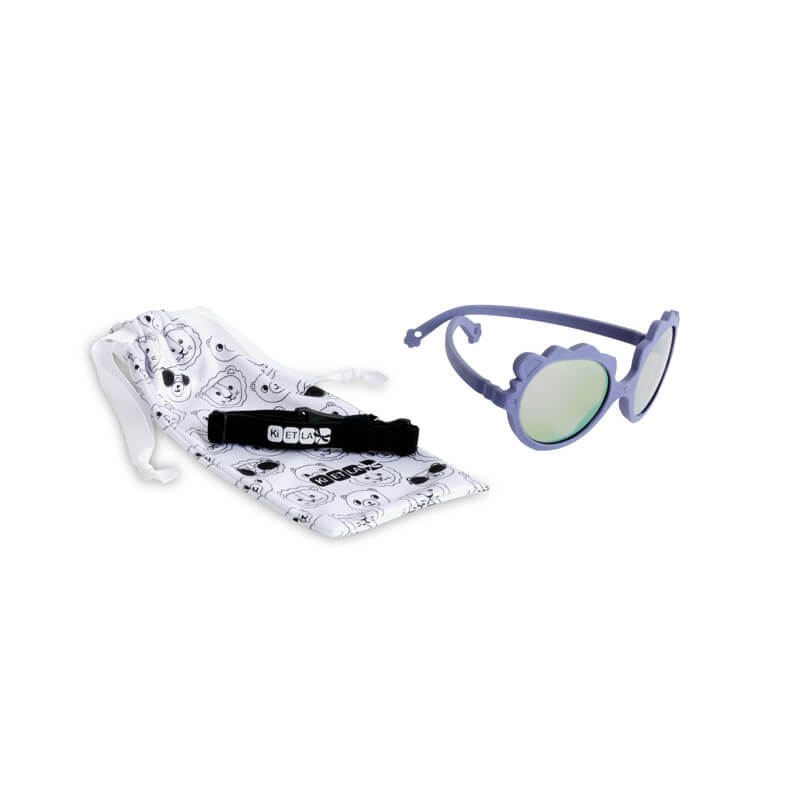 Lunettes de soleil enfant Lion 0-1 an Violet Ki et Là contenu