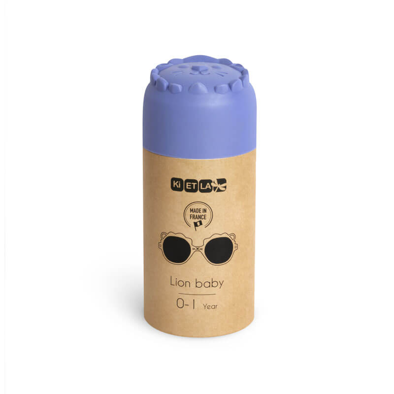 Lunettes de soleil enfant Lion 0-1 an Violet Ki et Là packaging
