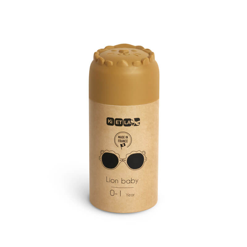 Lunettes de soleil enfant Lion 0-1 an Miel Ki et Là packaging