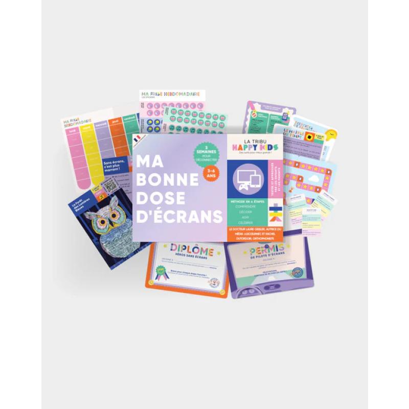 Ma Boîte Dose d'Ecrans LA TRIBU HAPPY KIDS contenu