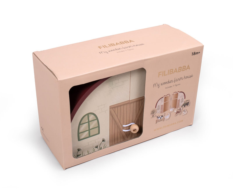 Ma ferme en bois et ses animaux Filibabba boîte