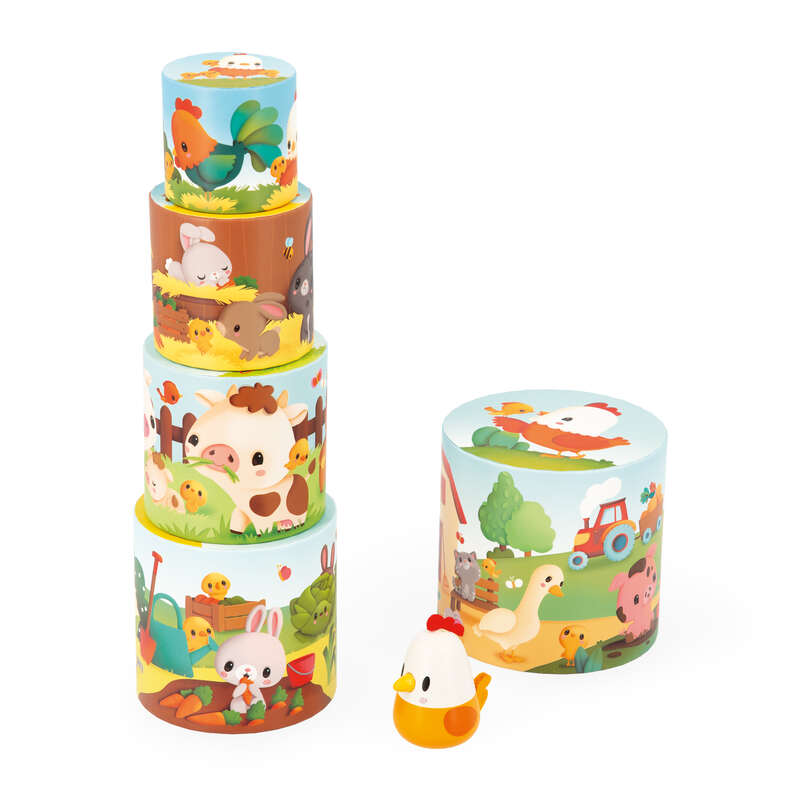 Ma Premiere Pyramide Poule Janod quatre empiler