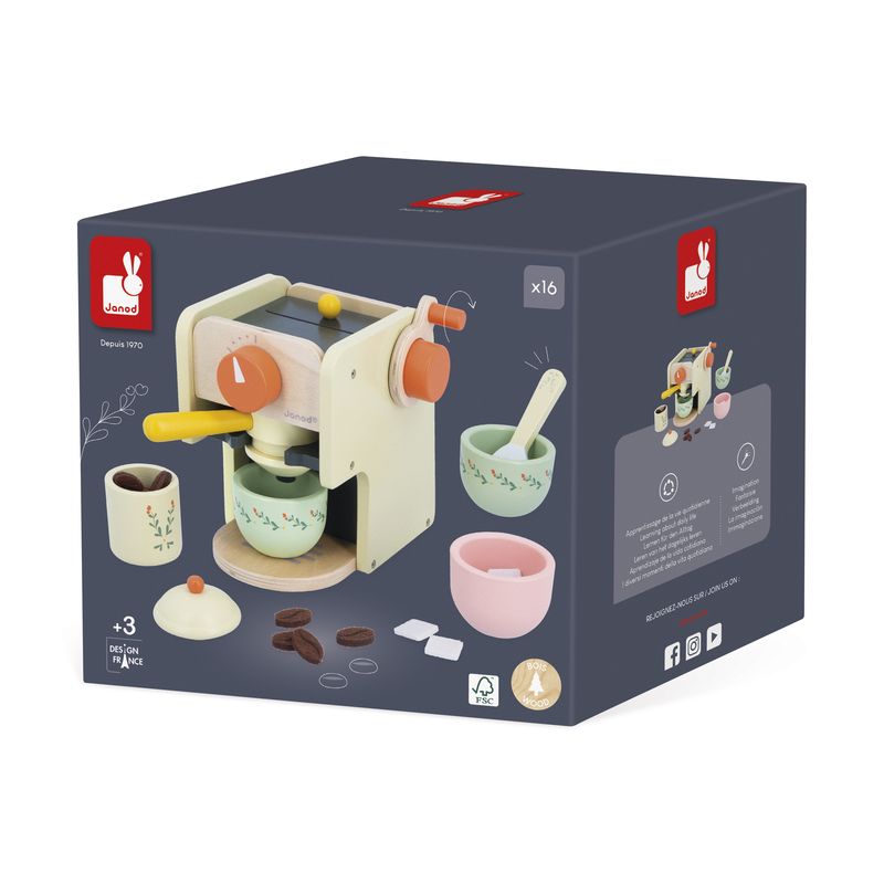 Machine à Café en bois Janod packaging