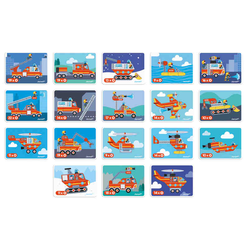 Magneti'book Pompiers 60 magnets Janod carte