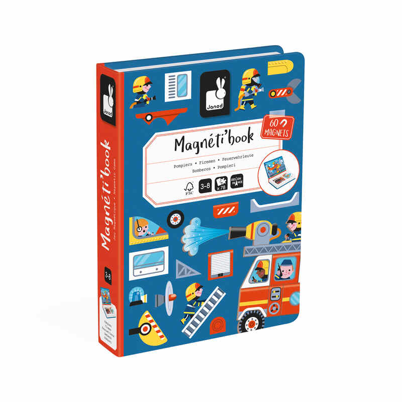 Magneti'book Pompiers 60 magnets Janod boite