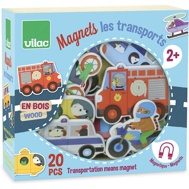 Magnets Les transports Vilac packaging