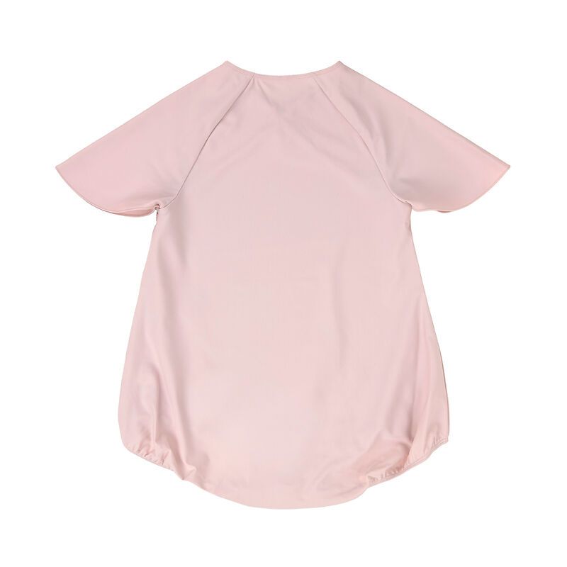 Maillot de bain 1 pièce rose pâle manches courtes Lassig dos