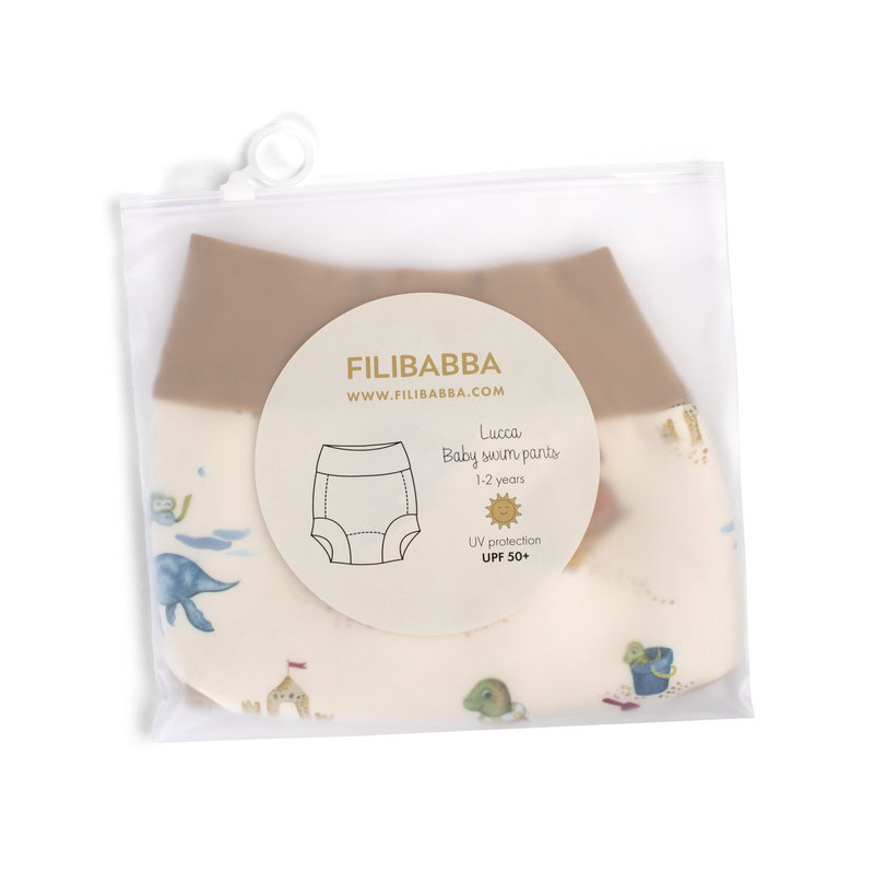 Maillot de bain bébé Lucca 1-2 ans – Dino Beach Filibabba packaging 