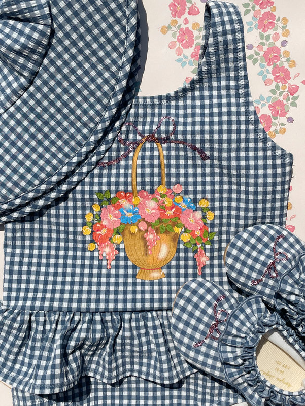 Maillot de bain 1 pièce Soline Vintage Indigo Konges Slojd ensemble