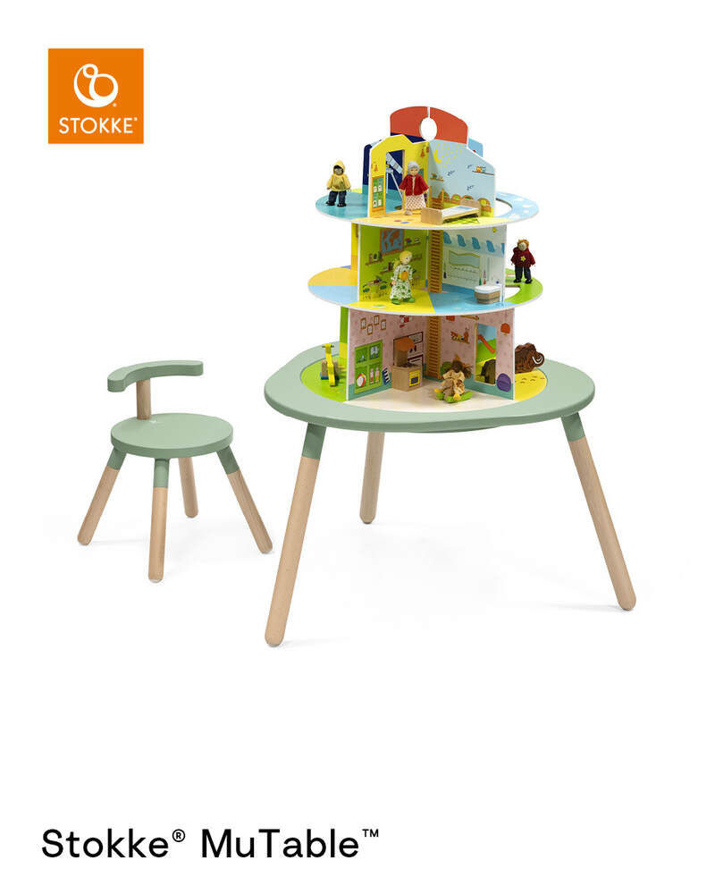 Maison de jeu 3 niveaux pour table d'activité MuTable™ V2 Stokke ensemble