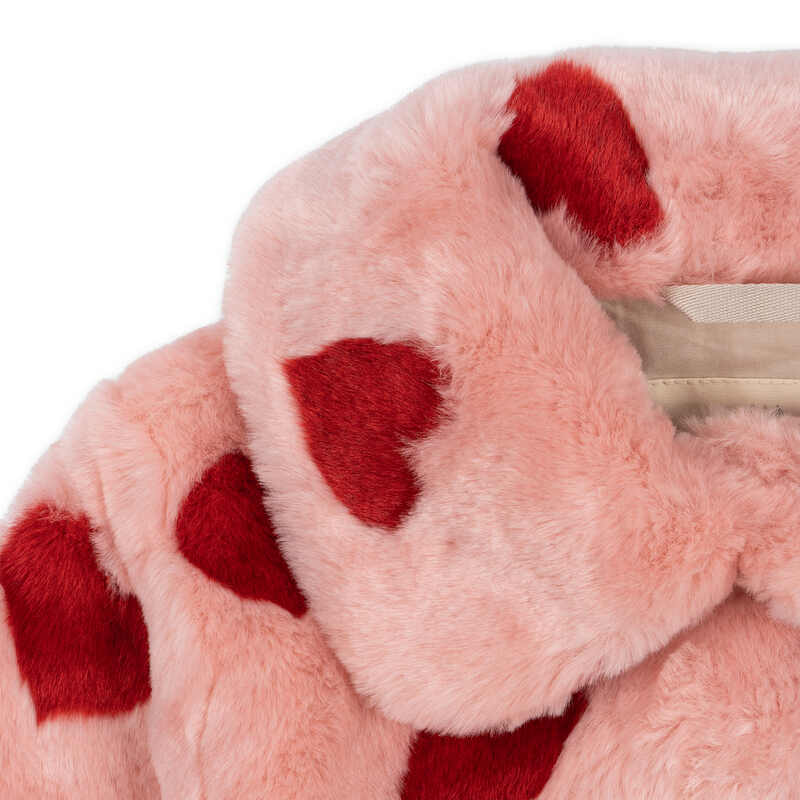 Manteau effet fourrure Rose Coeur Mellow Konges Slojd épaule