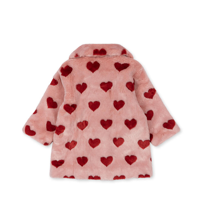 Manteau effet fourrure Rose Coeur Mellow Konges Slojd derriere