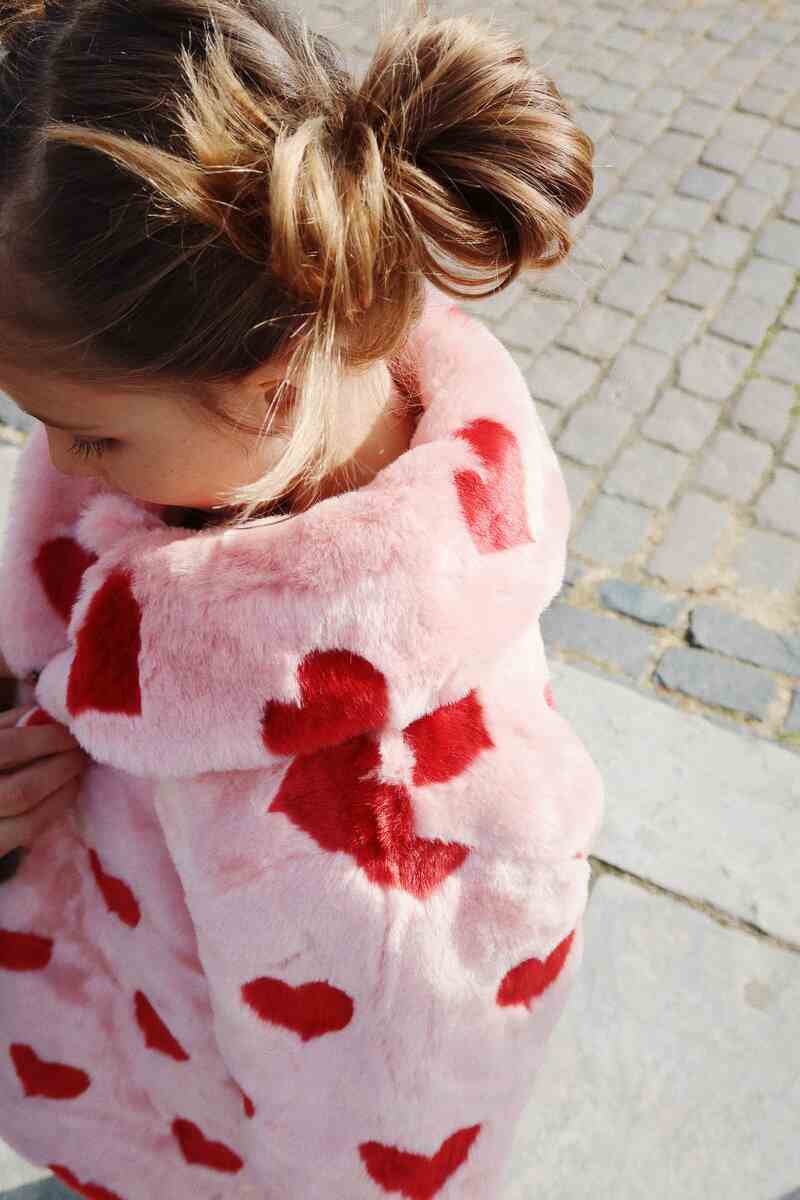 Manteau effet fourrure Rose Coeur Mellow Konges Slojd lifestyle 1 