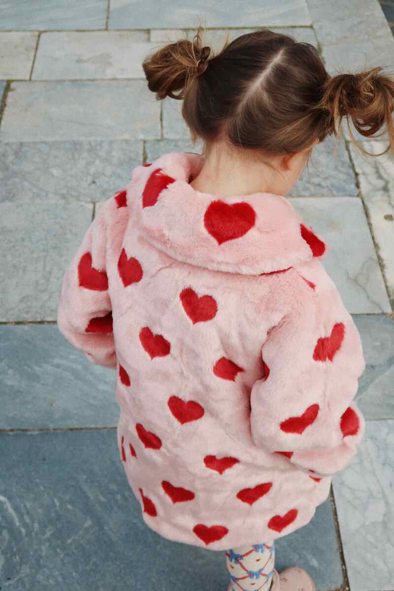 Manteau effet fourrure Rose Coeur Mellow Konges Slojd lifestyle 2