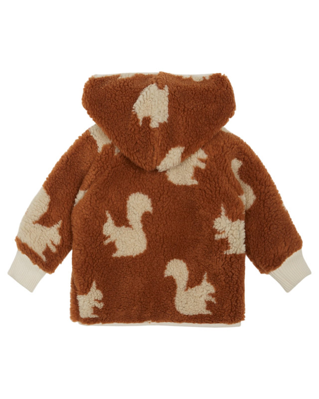 Manteau en fausse fourrure Imprimé Ecureuil Emile & Ida dos
