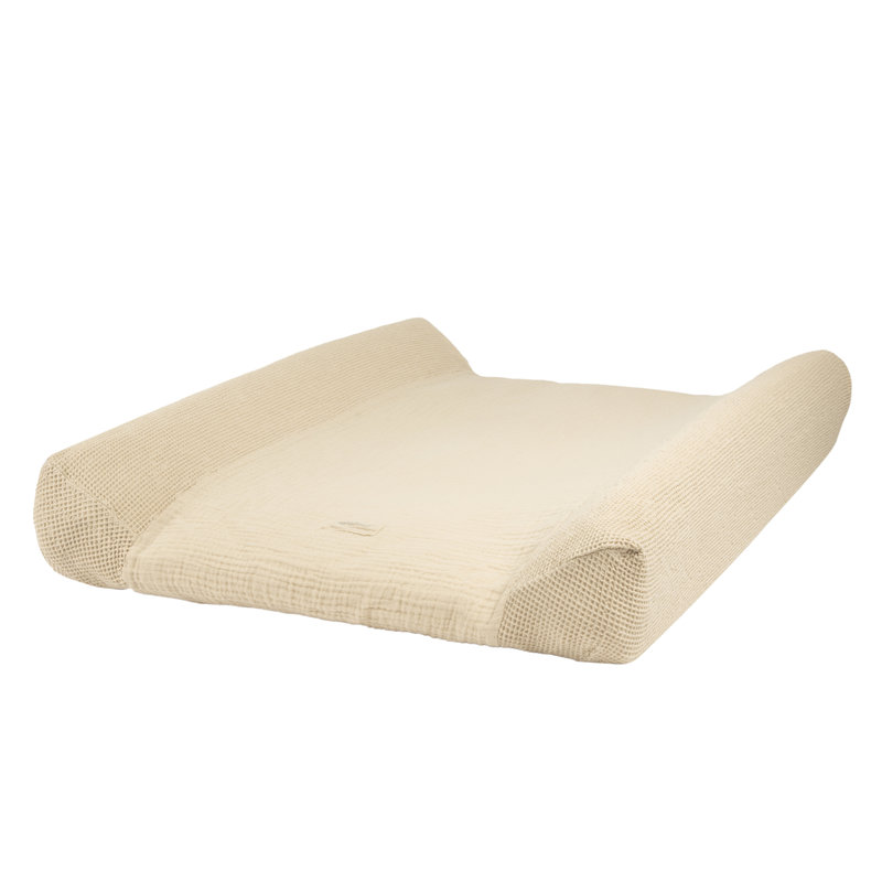 Matelas à langer imperméable et housse en coton lavé Wabi-Sabi Nobodinoz ginger