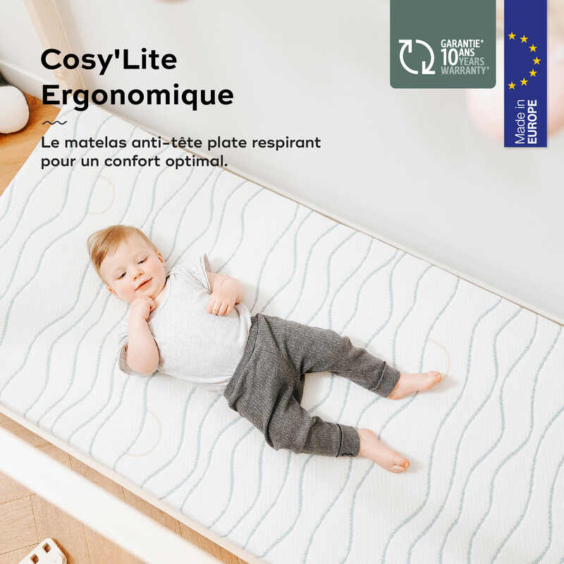 Matelas Bébé Cosy'Lite Ergonomique Anti-Tête Plate Babymoov lifestyle