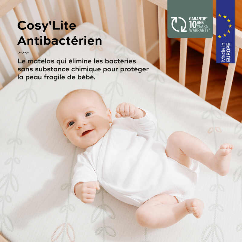 Matelas Bébé Cosy'Lite Protection Antibactérienne Naturelle Babymoov lifestyle