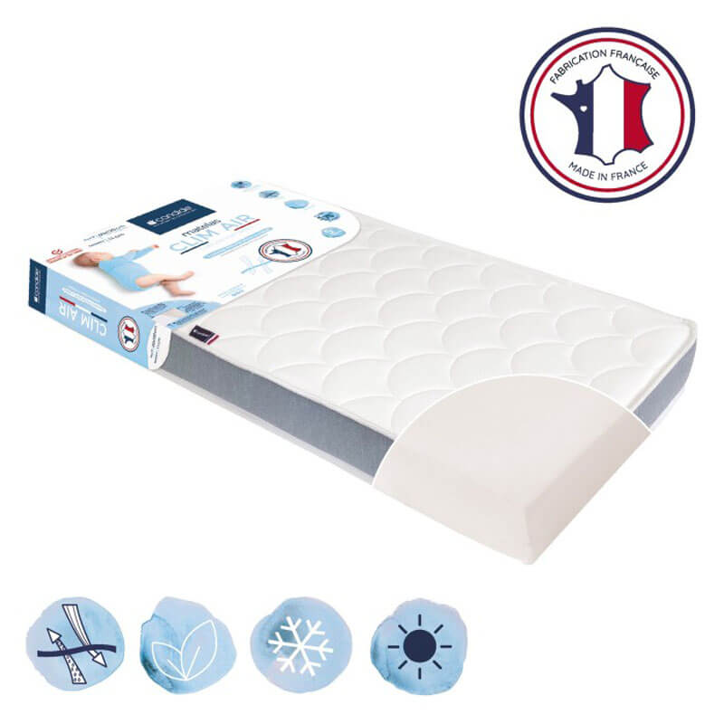 Matelas Clim Air lit bébé 60 x 120 cm Candide propriétés