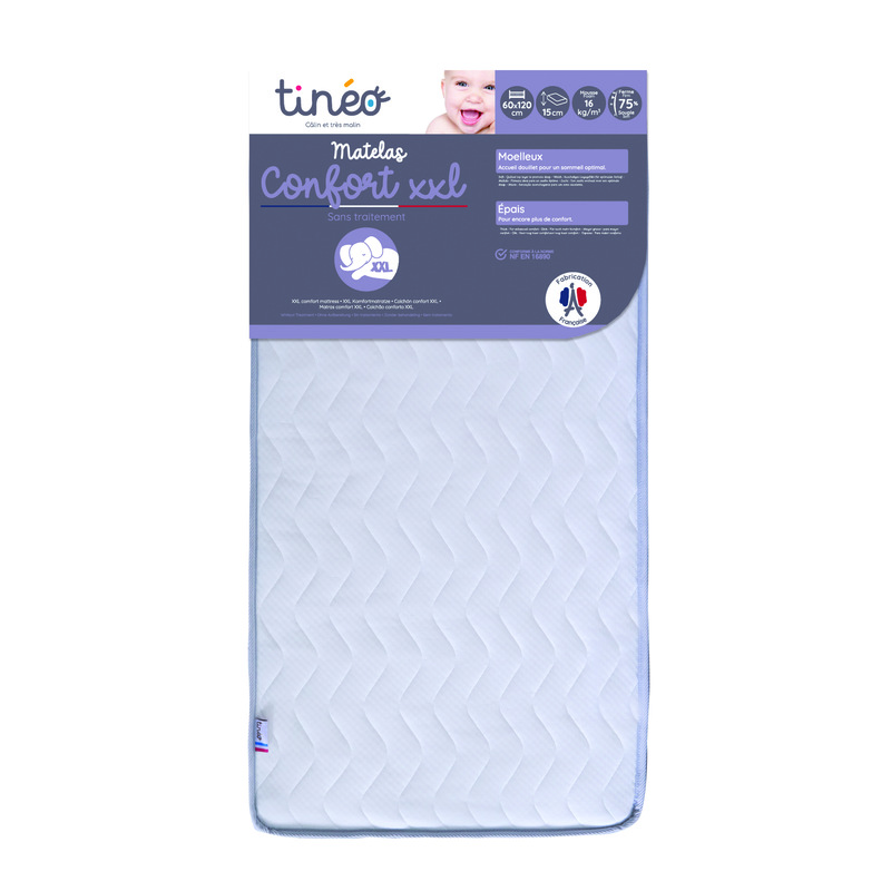 Matelas confort XXL 60 x 120 cm Tineo produit face