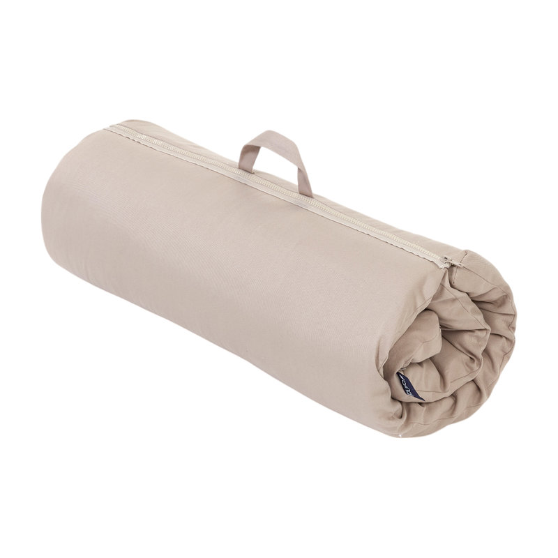 Matelas de voyage ROLL&GO - Beige Candide produit enroulé