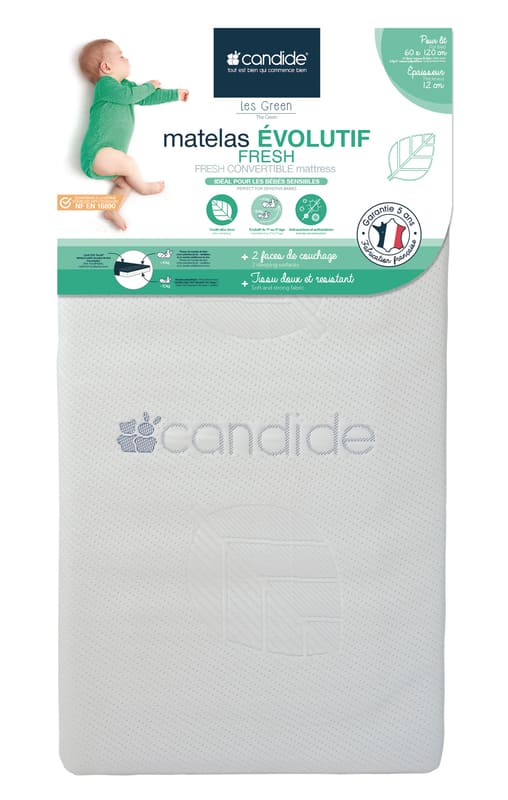 Matelas évolutif Fresh déhoussable pour lit bébé Candide Produit