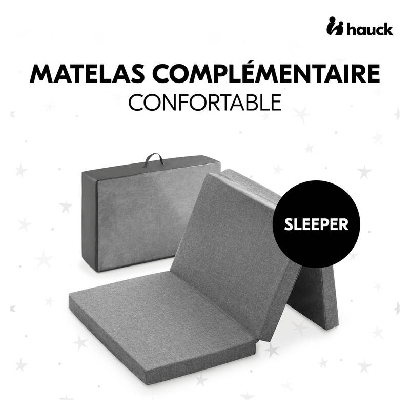 Matelas pliable pour lits parapluie Hauck Sleeper Grey Hauck face