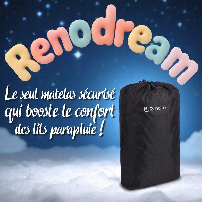 Matelas sécurisé pour lit parapluie Renodream 2 Snow RENOLUX 