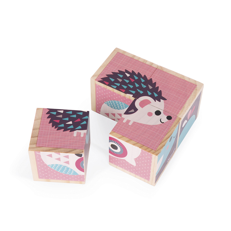 Mes Premiers Cubes Bébés Animaux bois Janod puzzle