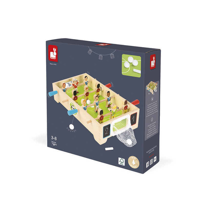 Mini Babyfoot Champions en bois JANOD boite