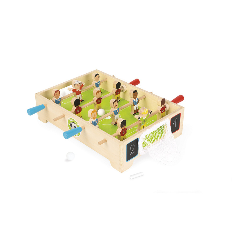 Mini Babyfoot Champions en bois JANOD face