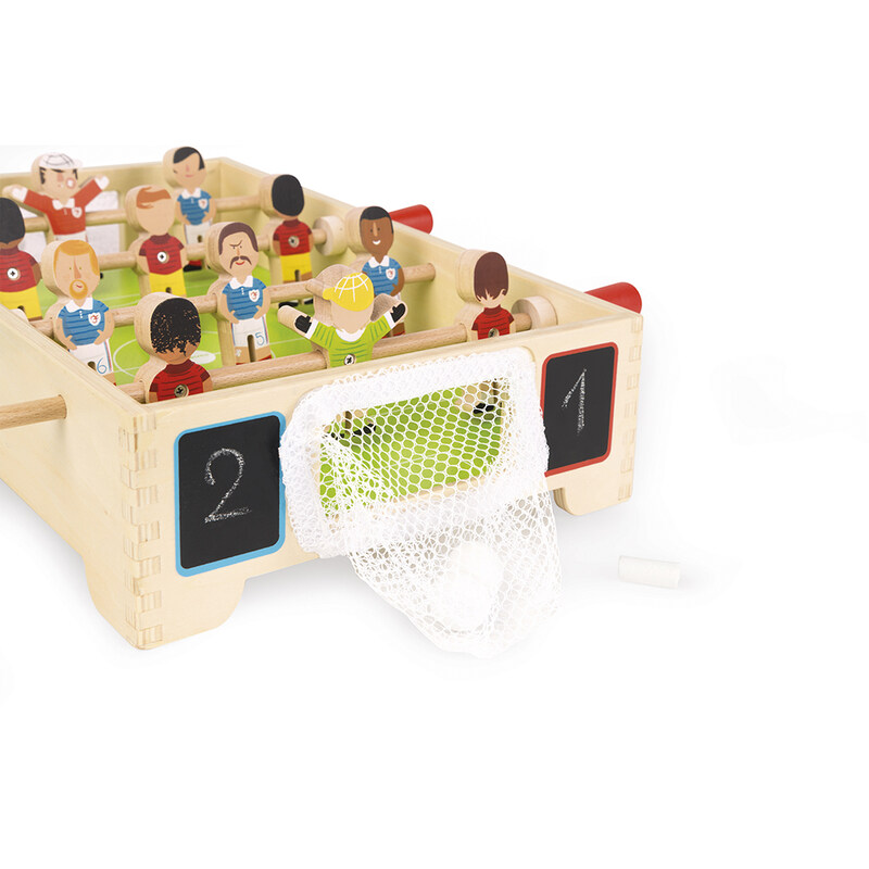 Mini Babyfoot Champions en bois JANOD face2