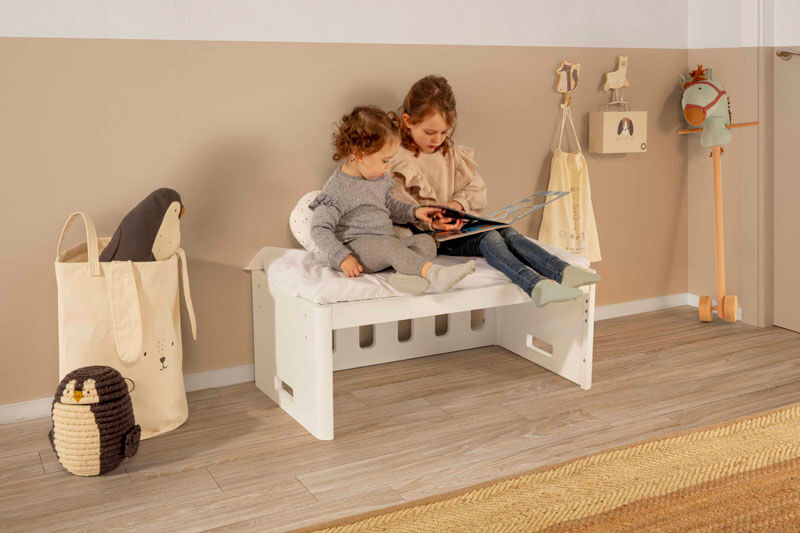 Mini berceau Cododo Lulu Babybacter Bois blanc Micuna banquette