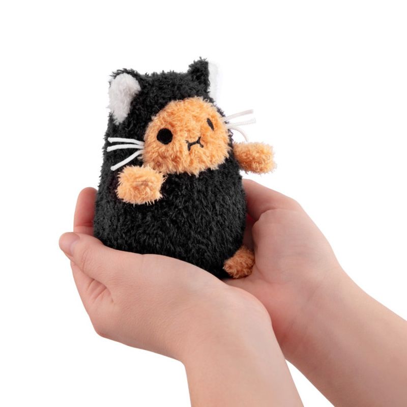 Mini Peluche Ricespud Chat Noir Noodoll dans les mains