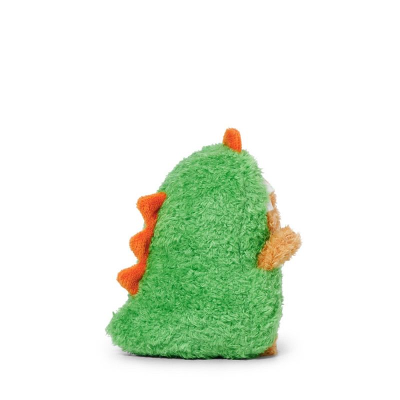Mini Peluche Ricespud Dinosaure Vert Noodoll de dos et profil