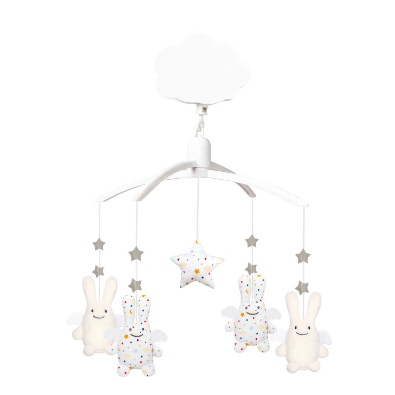 mobile-musical-ange lapin-etoiles-trousselier-bambinou