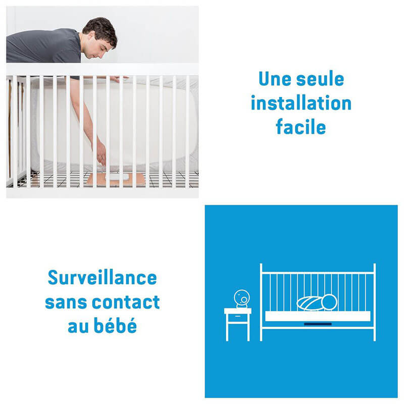 Moniteur de mouvements pour bébé AC027 Angelcare installation
