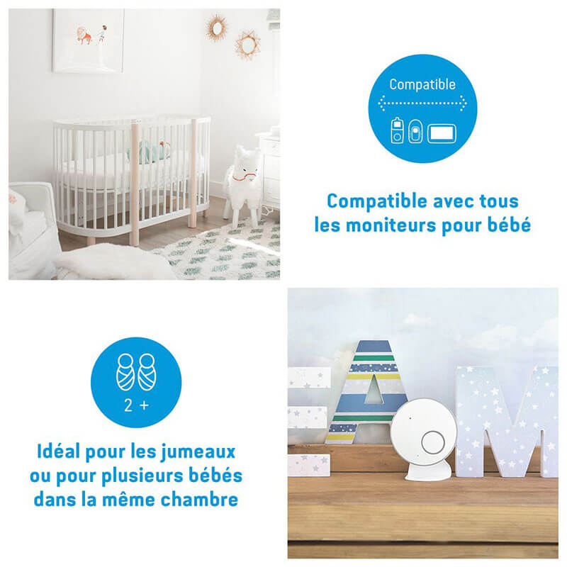 Moniteur de mouvements pour bébé AC027 Angelcare jumeaux