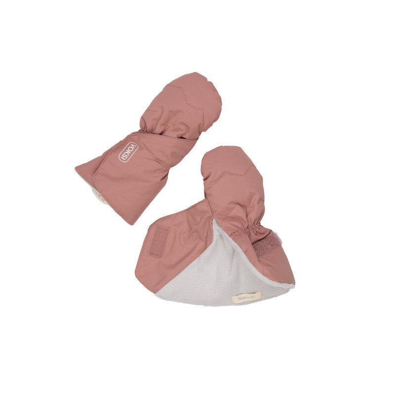 Moufles pour bébé Blush Pink VOKSI ouvertes