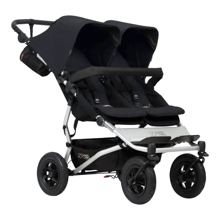 Poussette double Duet V3 Mountain Buggy noir profil