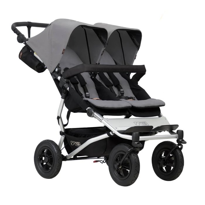 Poussette double Duet V3 Mountain Buggy silver profil