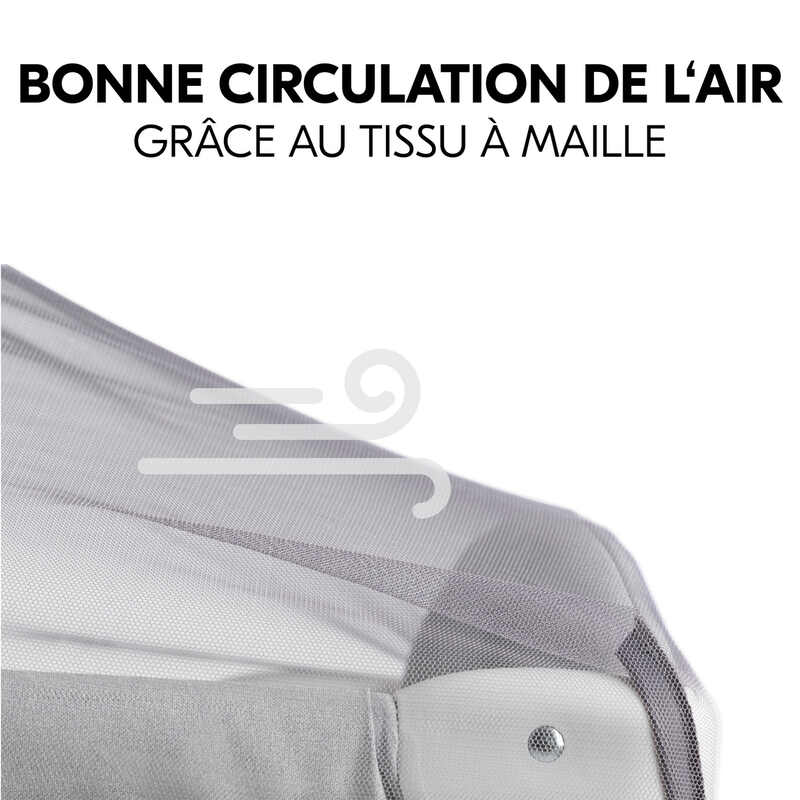 Moustiquaire et pare-soleil pour lits de voyage Hauck gris Hauck aeration